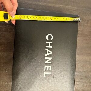 CHANEL Black Box with White Vertical Logo